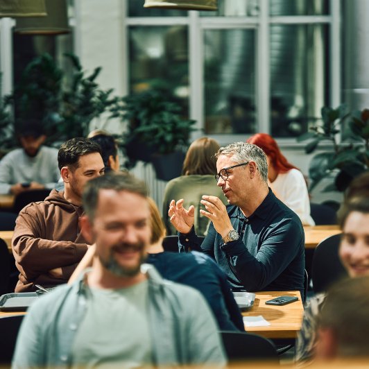People sitting and talking