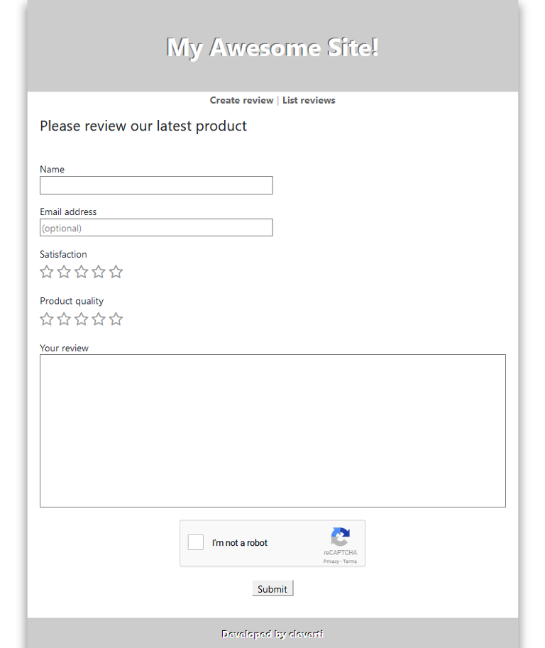 CSS formatted layout