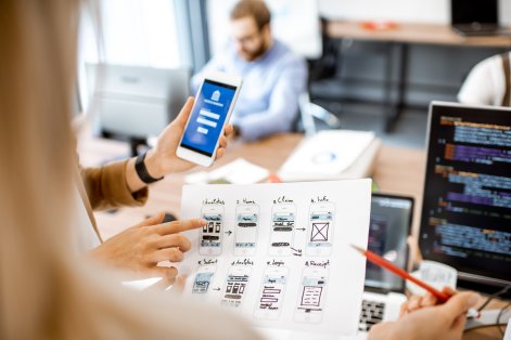 UX developing mobile application