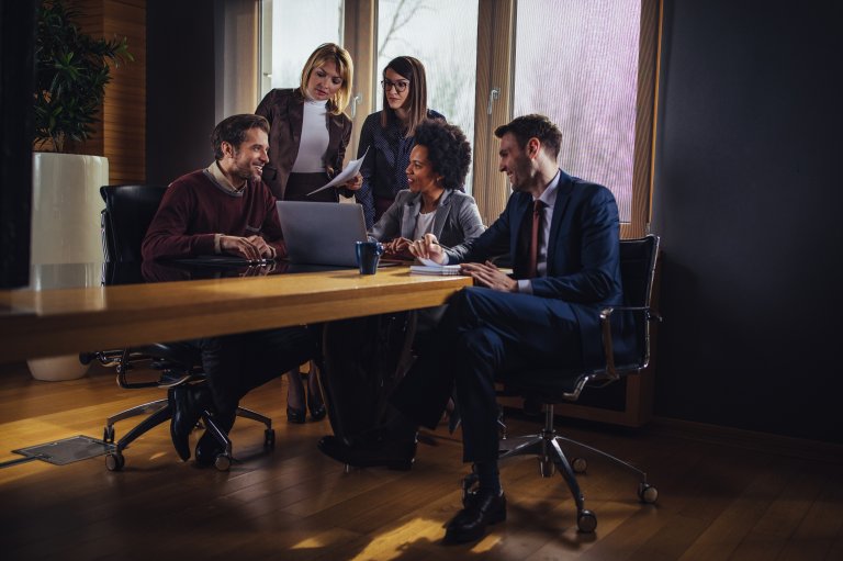 Young businesspeople at work